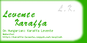 levente karaffa business card